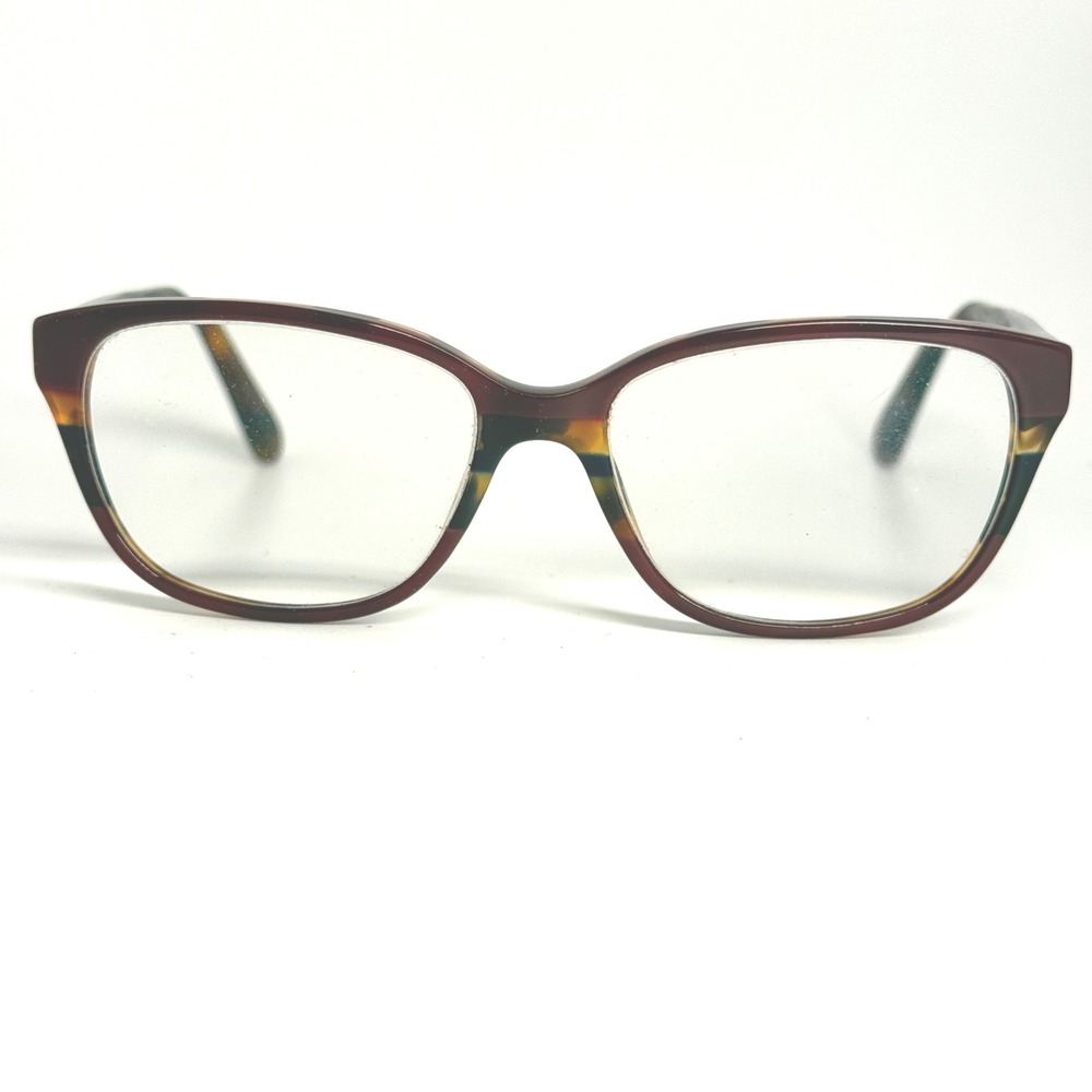 Coach HC6103 Eyeglasses Aubergine Navy Tortoise Varsity Stripe 54-16-140 HC 6103 - Picture 1 of 7